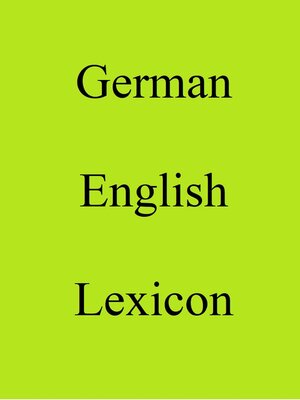 cover image of German English Lexicon